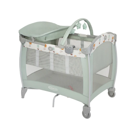 Graco Contour Electra Bassinet Travel Cot with Changing Table, Up & Away, Portable Baby Crib with 2 Speed Vibration and Integrated Storage, Suitable from Birth to 3 Years - Graco - Image 7