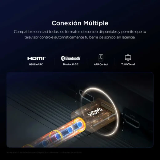 شريط صوت تي سي إل S45H أسود دولبي أتموس 40 واط نظام صوت لاسلكي بتقنية البلوتوث - تي سي ال - Image 6