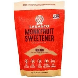 Lakanto Monk Fruit Sweetener Golden with Erythritol, Sugar Substitute, 28.22 oz