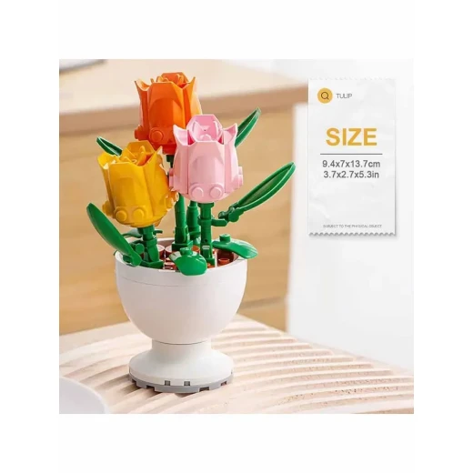 Sluban Potted Plants Garden Building Blocks Set M38-B1077, 515 Pieces, Flowers and Plants - Sluban - Image 2