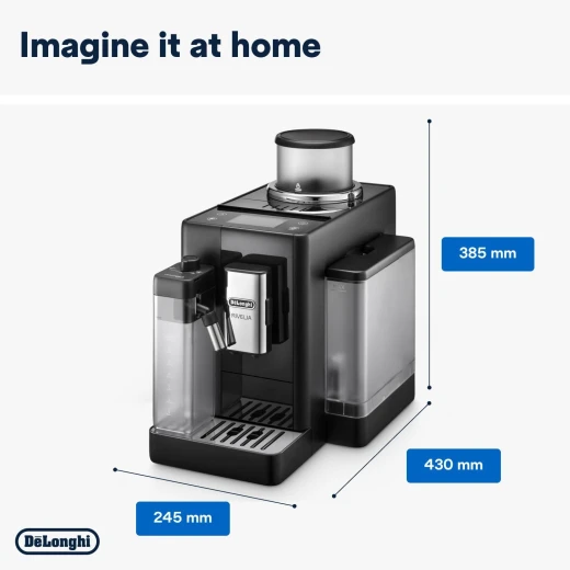 De'Longhi Rivelia Automatic Coffee Maker Onyx Black with Bean Switch System - De'Longhi - Image 4