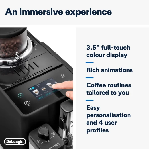 De'Longhi Rivelia Automatic Coffee Maker Onyx Black with Bean Switch System - De'Longhi - Image 5