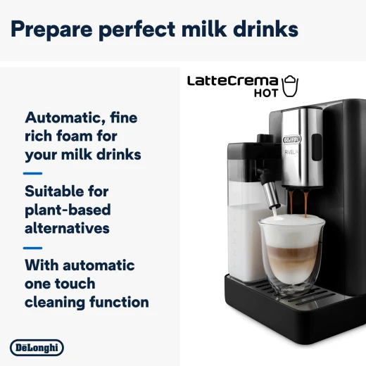 De'Longhi Rivelia Automatic Coffee Maker Onyx Black with Bean Switch System - De'Longhi - Image 7