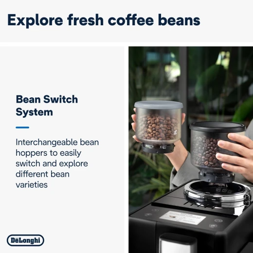 De'Longhi Rivelia Automatic Coffee Maker Onyx Black with Bean Switch System - De'Longhi - Image 8