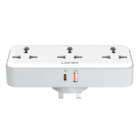 LDNIO SC3317 Portable Power Strip 3 AC Outlets 2 USB Ports 30W Fast Charging - LDNIO - Image 5