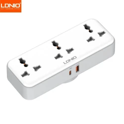 شريط طاقة LDNIO SC3317 محمول 3 منافذ تيار متردد 2 منفذ USB شحن سريع 30 واط