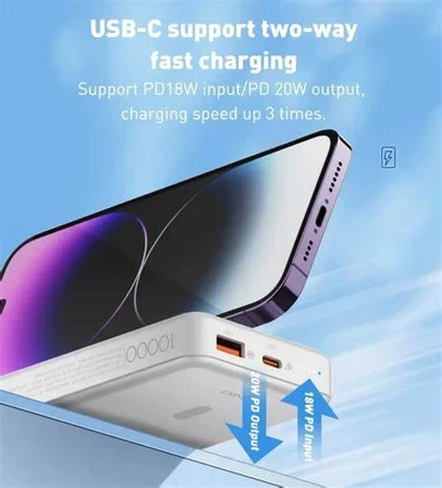 Ldnio PQ16 10000mAh Magnetic Wireless Power Bank with Invisible Stand, 22.5W Fast Charging, White - LDNIO - Image 9