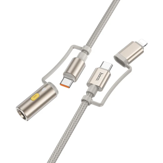 كابل شحن LDNIO LC18 من سلسلة التيتانيوم 4 في 1 للسيارات 65 واط، مضفر 1.2 متر - إل دي إن آي أو - Image 5