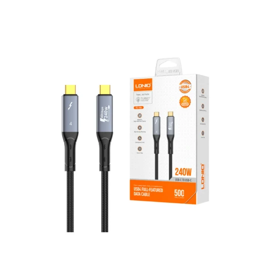 LDNIO TC-11c USB-C to USB-C Fast Charging Cable 240W 1 Meter Black LDNIO TC-11c USB-C to USB-C Fast Charging Cable 240W 1 Meter Black