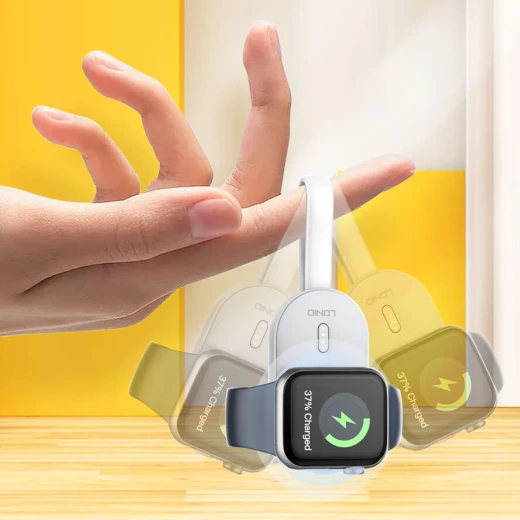 Ldnio AW005 Mini Power Bank 1200mAh Portable Wireless Charger for Smartwatch White - LDNIO - Image 3
