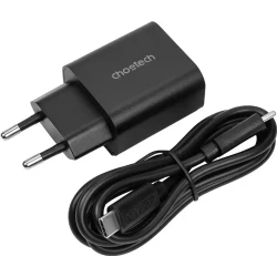 شاحن حائط تشويتك 25W USB C شحن سريع محول طاقة أسود اللون توصيل طاقة 3.0 متوافق مع Samsung Galaxy و iPhone والمزيد من الأجهزة PD6003