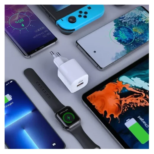 شاحن جداري تشويتك 33 واط بمنفذ USB-C، محول شحن سريع مزدوج، أبيض PD5006 - تشويتك - Image 6