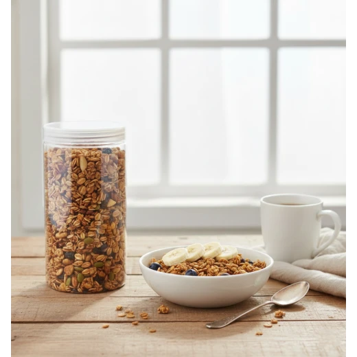 Granola Premium Crispy Freshly Baked with Oats, Healthy Nuts & Black Raisins, Healthy Breakfast | Naturally Sweetened (No Added Sugar) Granola Premium Crispy Freshly Baked with Oats, Healthy Nuts & Black Raisins, Healthy Breakfast | Naturally Sweetened (No Added Sugar)