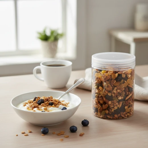 Granola Premium Crispy Small - Freshly Baked with Oats, Healthy Nuts & Black Raisins, Healthy Breakfast | Naturally Sweetened (No Added Sugar) Granola Premium Crispy Small - Freshly Baked with Oats, Healthy Nuts & Black Raisins, Healthy Breakfast | Naturally Sweetened (No Added Sugar)