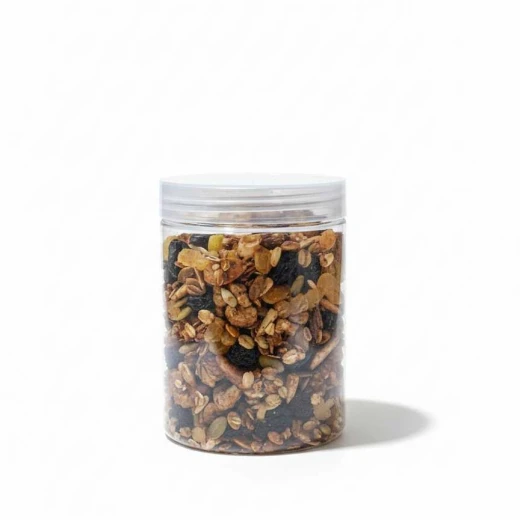 Granola Premium Crispy Small - Freshly Baked with Oats, Healthy Nuts & Black Raisins, Healthy Breakfast | Naturally Sweetened (No Added Sugar) - Crunchy Jar - Image 2