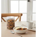 Granola Premium Crispy Medium Size Freshly Baked with Oats, Healthy Nuts & Black Raisins, Healthy Breakfast | Naturally Sweetened (No Added Sugar) - Crunchy Jar