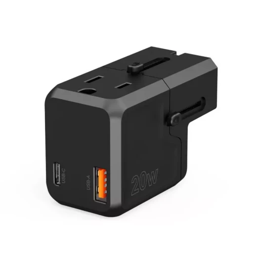 شاحن تشويتك جان 20 واط بمنفذ USB-A و USB-C أسود شحن سريع لأجهزة iPhone 14 و 13 و 12 و Samsung Galaxy والمزيد - تشويتك - Image 4
