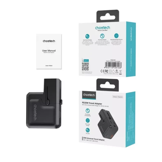 شاحن تشويتك جان 20 واط بمنفذ USB-A و USB-C أسود شحن سريع لأجهزة iPhone 14 و 13 و 12 و Samsung Galaxy والمزيد شاحن تشويتك جان 20 واط بمنفذ USB-A و USB-C أسود شحن سريع لأجهزة iPhone 14 و 13 و 12 و Samsung Galaxy والمزيد