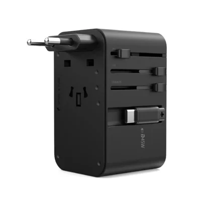 محول سفر من تشويتك بقوة 45 واط بتقنية GaN مع USB-C قابل للسحب – أسود (موديل PD5021) - تشويتك - Image 3
