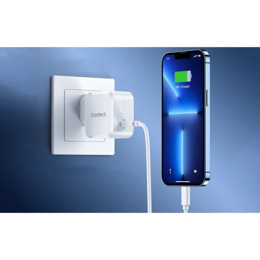 شاحن حائط تشويتك 45 واط GaN USB C شحن سريع لون أسود توصيل طاقة 3.0 متوافق مع iPhone 15/14/13/12/11 Pro Max، سامسونج جالاكسي S23/S22/S21، والمزيد من الأجهزة PD8007 - تشويتك - Image 3