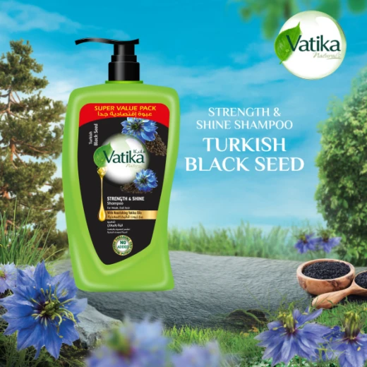 Vatika Naturals Blackseed Shampoo 1000ml, For Shine, Nourishment, and Strength, with Vitamins A, E, F - Vatika - Image 4