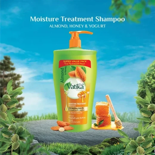 Vatika Naturals Almond and Honey Shampoo 650ml for Dry and Damaged Hair Nourishment, Enriched With Almonds and Honey to Hydrate and Repair, Suitable for Daily Use - Vatika - Image 2
