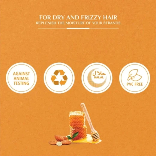 Vatika Naturals Almond and Honey Shampoo 650ml for Dry and Damaged Hair Nourishment, Enriched With Almonds and Honey to Hydrate and Repair, Suitable for Daily Use - Vatika - Image 3