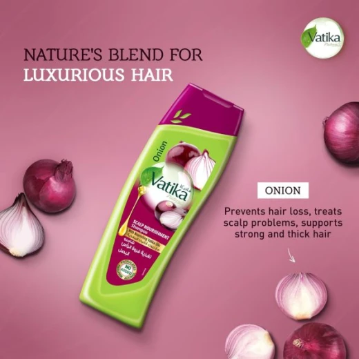 Vatika Naturals Red Onion Shampoo for Thicker Stronger Hair Growth 400ml Scalp Nourishment for Thin Hair and Breakage - Vatika - Image 5