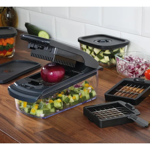 Kuchenprofi FixFix Plus Onion Vegetable Cutter Black Plastic Kitchen Gadget - Image 7