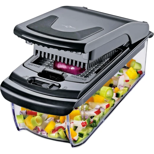 Kuchenprofi FixFix Plus Onion Vegetable Cutter Black Plastic Kitchen Gadget - Image 8