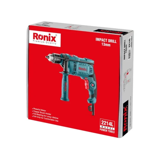 Ronix 2214L Electric Impact Drill 650W 13mm Keyed Chuck for Wood, Steel, Concrete - Ronix - Image 2