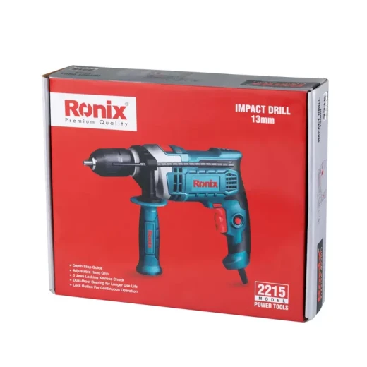 Ronix 2215 Electric Impact Drill 850W Keyless Chuck, Wood, Steel, Concrete - Ronix - Image 3