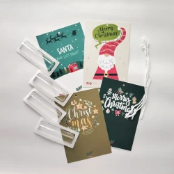 Lafita Christmas Collection Money Gifting Cards - Theme B - 4 cards with clear blister tray (Adhesive sticker included)