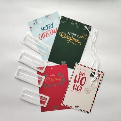 Lafita Christmas Collection - Theme A - 4 cards with clear blister tray (Adhesive sticker included)