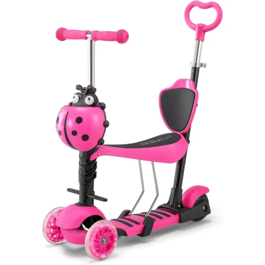 5-in-1 Baby/Toddler Multi-Functional Scooter & Ride-on - Balance and Push Walker Pink 5-in-1 Baby/Toddler Multi-Functional Scooter & Ride-on - Balance and Push Walker Pink