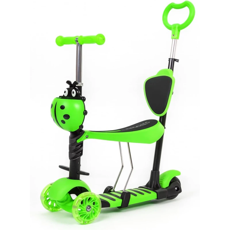 5-in-1 Baby/Toddler Multi-Functional Scooter & Ride-on - Balance and Push Walker Green - My Dolly