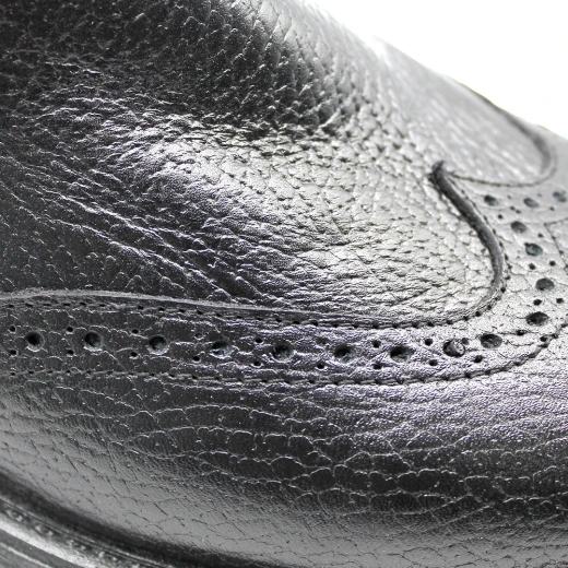 Luxury men's black leather Chelsea boots – classic, easy-to-wear brogue design – perfect for work and smart-casual looks Size 44 - Shooz - Image 5