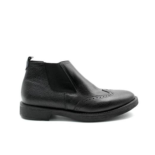 Luxury men's black leather Chelsea boots – classic, easy-to-wear brogue design – perfect for work and smart-casual looks Size 44 - Shooz - Image 4