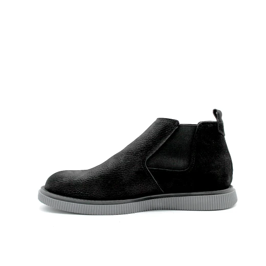 Men's Black Suede Casual Chelsea Boots | Comfortable and Stylish with a Thick, Shock-Absorbing Sole | Easy Slip-On with Flexible Side Panels 44 - Shooz - Image 5