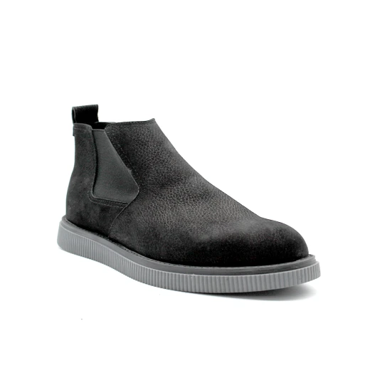 Men's Black Suede Casual Chelsea Boots | Comfortable and Stylish with a Thick, Shock-Absorbing Sole | Easy Slip-On with Flexible Side Panels 44 - Shooz - Image 3