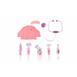 Doctor Play Set (9901-61) - Role Play Kit with Doctor Vest, Light & Sound Stethoscope, and Accessories
