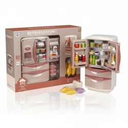 Double-Door Simulation Refrigerator Toy (YH218-2S) - Simulation Series with Ice Dispenser and Lighting