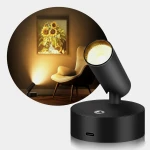 كشاف LED لاسلكي للاستخدام الداخلي, إضاءة موضعية قوية موفرة للطاقة تعمل بالبطارية, قابل للتركيب بدون أدوات للممرات، الخزائن، الرفوف أو الديكور الجداري