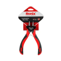 Ronix RH-1104 Mini Combination Pliers 4.5 Inch, Drop Forged Steel, TPR Grip