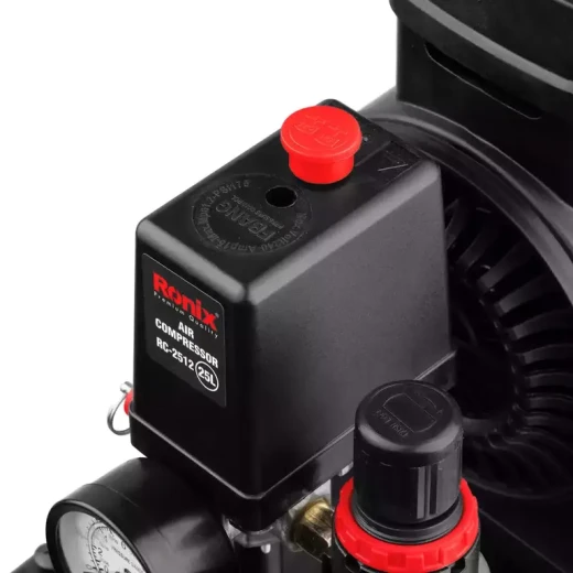 Ronix RC-2512 Silent Air Compressor 25L 1300W Oil-Free Workshop - Ronix - Image 3