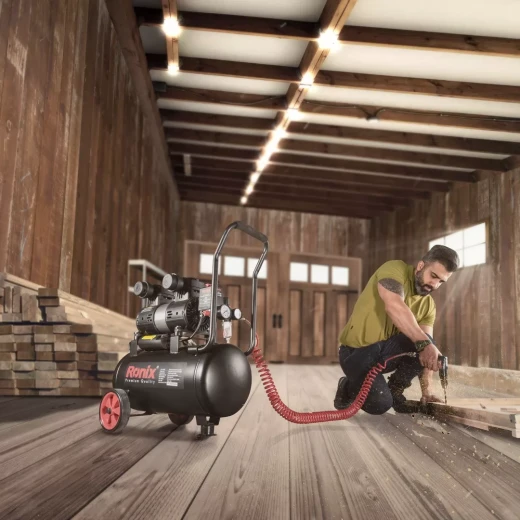 Ronix RC-2512 Silent Air Compressor 25L 1300W Oil-Free Workshop - Ronix - Image 8