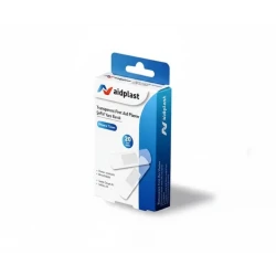 ضمادات الإسعافات الأولية الشفافة من Aidplast، 19 ملم × 72 ملم، عبوة 20 قطعة، مقاومة للماء