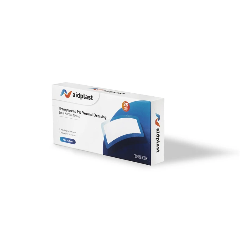Aidplast ProtectFilm PU Sterile Waterproof Wound Dressing 9cm x 20cm, 25 Count - Aidplast