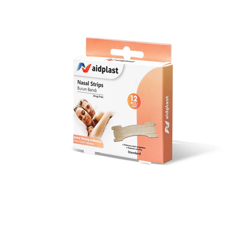 Aidplast Anti Snoring Nasal Strips for Adults, 12 Count, Breathe Easier - Aidplast