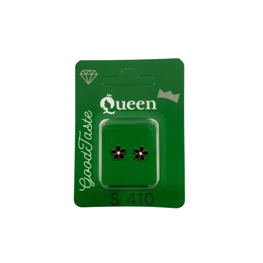Queen Medical-Grade Stud Earrings – Pair, Hypoallergenic Surgical Steel & Gold-Plated, Secure